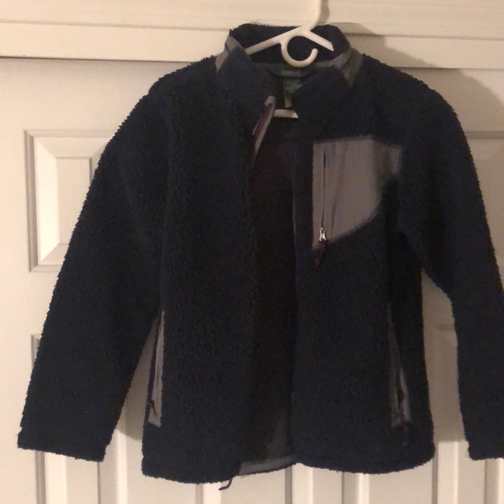 Boys Large LL Bean lined Sherpa jacket size large